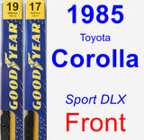 Front Wiper Blade Pack for 1985 Toyota Corolla - Premium