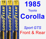 Front & Rear Wiper Blade Pack for 1985 Toyota Corolla - Premium