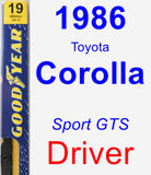 Driver Wiper Blade for 1986 Toyota Corolla - Premium