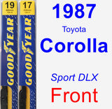 Front Wiper Blade Pack for 1987 Toyota Corolla - Premium