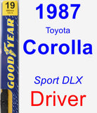 Driver Wiper Blade for 1987 Toyota Corolla - Premium