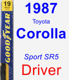 Driver Wiper Blade for 1987 Toyota Corolla - Premium