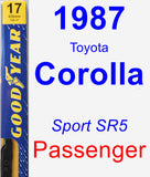 Passenger Wiper Blade for 1987 Toyota Corolla - Premium