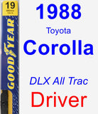 Driver Wiper Blade for 1988 Toyota Corolla - Premium