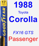 Passenger Wiper Blade for 1988 Toyota Corolla - Premium