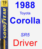 Driver Wiper Blade for 1988 Toyota Corolla - Premium