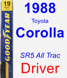 Driver Wiper Blade for 1988 Toyota Corolla - Premium