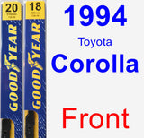 Front Wiper Blade Pack for 1994 Toyota Corolla - Premium