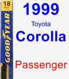 Passenger Wiper Blade for 1999 Toyota Corolla - Premium