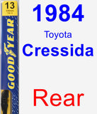 Rear Wiper Blade for 1984 Toyota Cressida - Premium