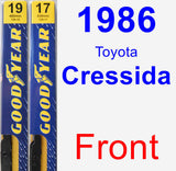 Front Wiper Blade Pack for 1986 Toyota Cressida - Premium