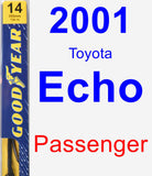 Passenger Wiper Blade for 2001 Toyota Echo - Premium