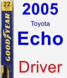 Driver Wiper Blade for 2005 Toyota Echo - Premium