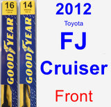 Front Wiper Blade Pack for 2012 Toyota FJ Cruiser - Premium