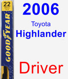 Driver Wiper Blade for 2006 Toyota Highlander - Premium