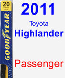 Passenger Wiper Blade for 2011 Toyota Highlander - Premium