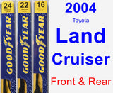 Front & Rear Wiper Blade Pack for 2004 Toyota Land Cruiser - Premium