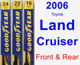 Front & Rear Wiper Blade Pack for 2006 Toyota Land Cruiser - Premium