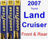 Front & Rear Wiper Blade Pack for 2007 Toyota Land Cruiser - Premium