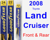 Front & Rear Wiper Blade Pack for 2008 Toyota Land Cruiser - Premium