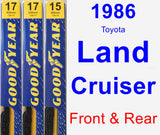 Front & Rear Wiper Blade Pack for 1986 Toyota Land Cruiser - Premium