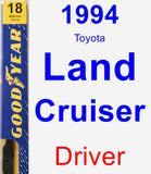 Driver Wiper Blade for 1994 Toyota Land Cruiser - Premium