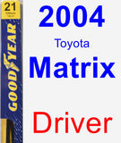 Driver Wiper Blade for 2004 Toyota Matrix - Premium
