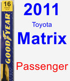 Passenger Wiper Blade for 2011 Toyota Matrix - Premium