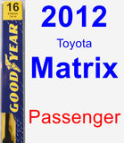 Passenger Wiper Blade for 2012 Toyota Matrix - Premium