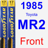 Front Wiper Blade Pack for 1985 Toyota MR2 - Premium