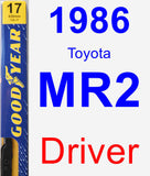 Driver Wiper Blade for 1986 Toyota MR2 - Premium