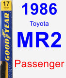 Passenger Wiper Blade for 1986 Toyota MR2 - Premium