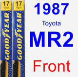 Front Wiper Blade Pack for 1987 Toyota MR2 - Premium