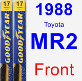 Front Wiper Blade Pack for 1988 Toyota MR2 - Premium