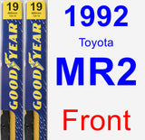 Front Wiper Blade Pack for 1992 Toyota MR2 - Premium