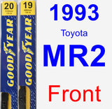 Front Wiper Blade Pack for 1993 Toyota MR2 - Premium