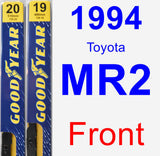 Front Wiper Blade Pack for 1994 Toyota MR2 - Premium