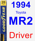 Driver Wiper Blade for 1994 Toyota MR2 - Premium