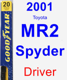 Driver Wiper Blade for 2001 Toyota MR2 Spyder - Premium