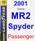 Passenger Wiper Blade for 2001 Toyota MR2 Spyder - Premium