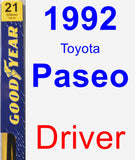 Driver Wiper Blade for 1992 Toyota Paseo - Premium