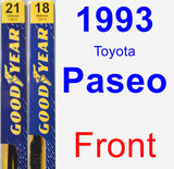 Front Wiper Blade Pack for 1993 Toyota Paseo - Premium