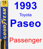 Passenger Wiper Blade for 1993 Toyota Paseo - Premium