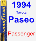 Passenger Wiper Blade for 1994 Toyota Paseo - Premium