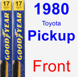 Front Wiper Blade Pack for 1980 Toyota Pickup - Premium