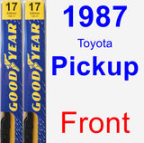 Front Wiper Blade Pack for 1987 Toyota Pickup - Premium