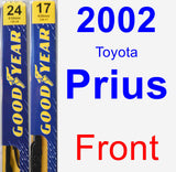 Front Wiper Blade Pack for 2002 Toyota Prius - Premium