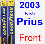 Front Wiper Blade Pack for 2003 Toyota Prius - Premium