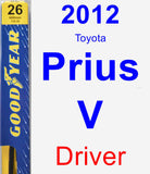 Driver Wiper Blade for 2012 Toyota Prius V - Premium