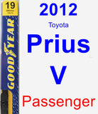 Passenger Wiper Blade for 2012 Toyota Prius V - Premium